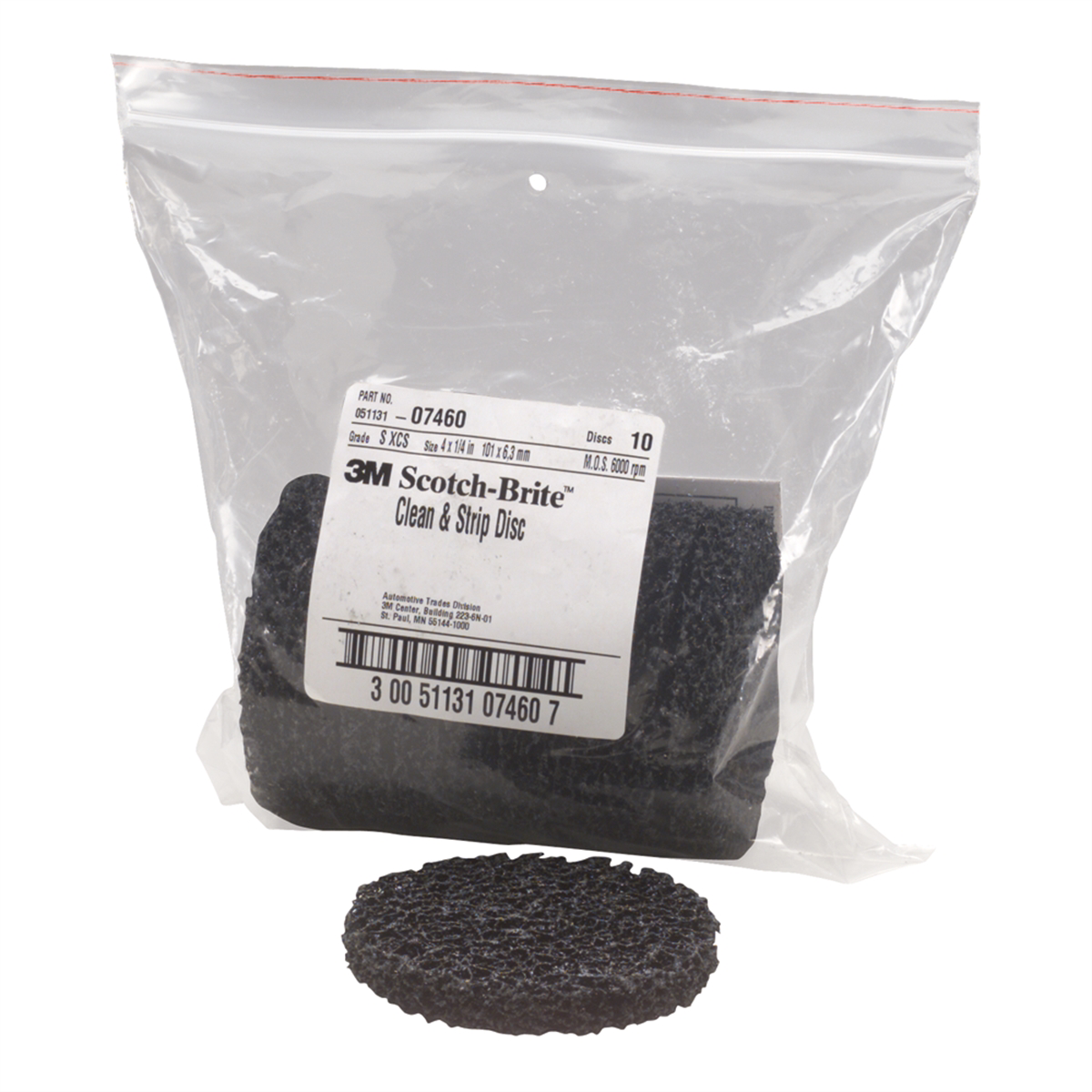 3m disc clean and strip 4in x 1/4 10pk