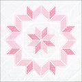 Jack Dempsey Stamped White Quilt Blocks 18 inch X18 inch 6 Per Pkg XX Starburst