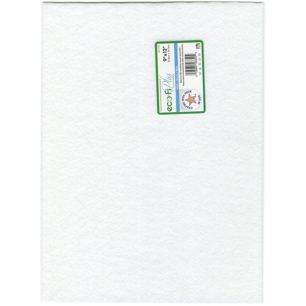 Eco Fi Plus Premium Felt Sheet 9InchesX12Inches White(Pack of 12)