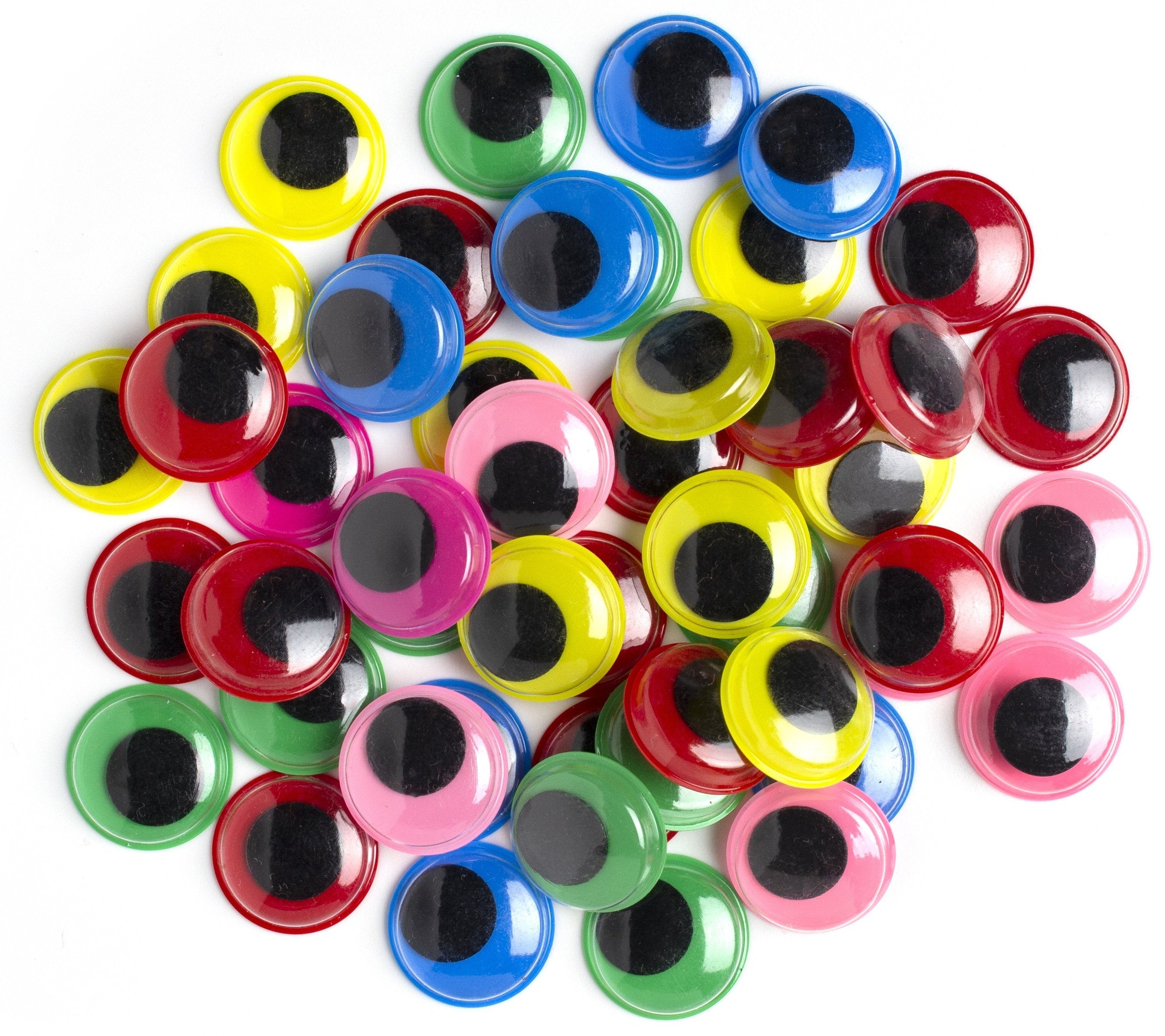 Paste-On Wiggle Eyes 20mm 50 Per Pkg Black