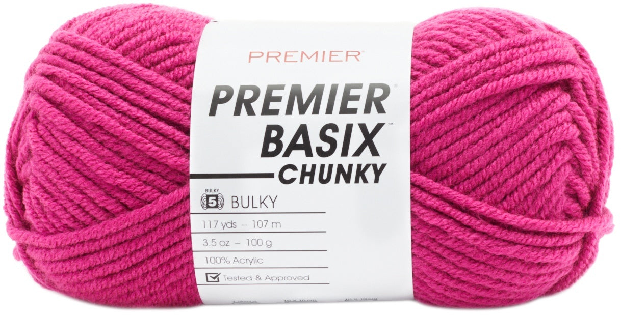 Premier Basix Chunky Yarn Magenta 1 pack of 1 Skein