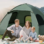5-in-1 2-Person Foldable Outdoor Camping Tent Cot with Air Mattress and Sleeping Bag