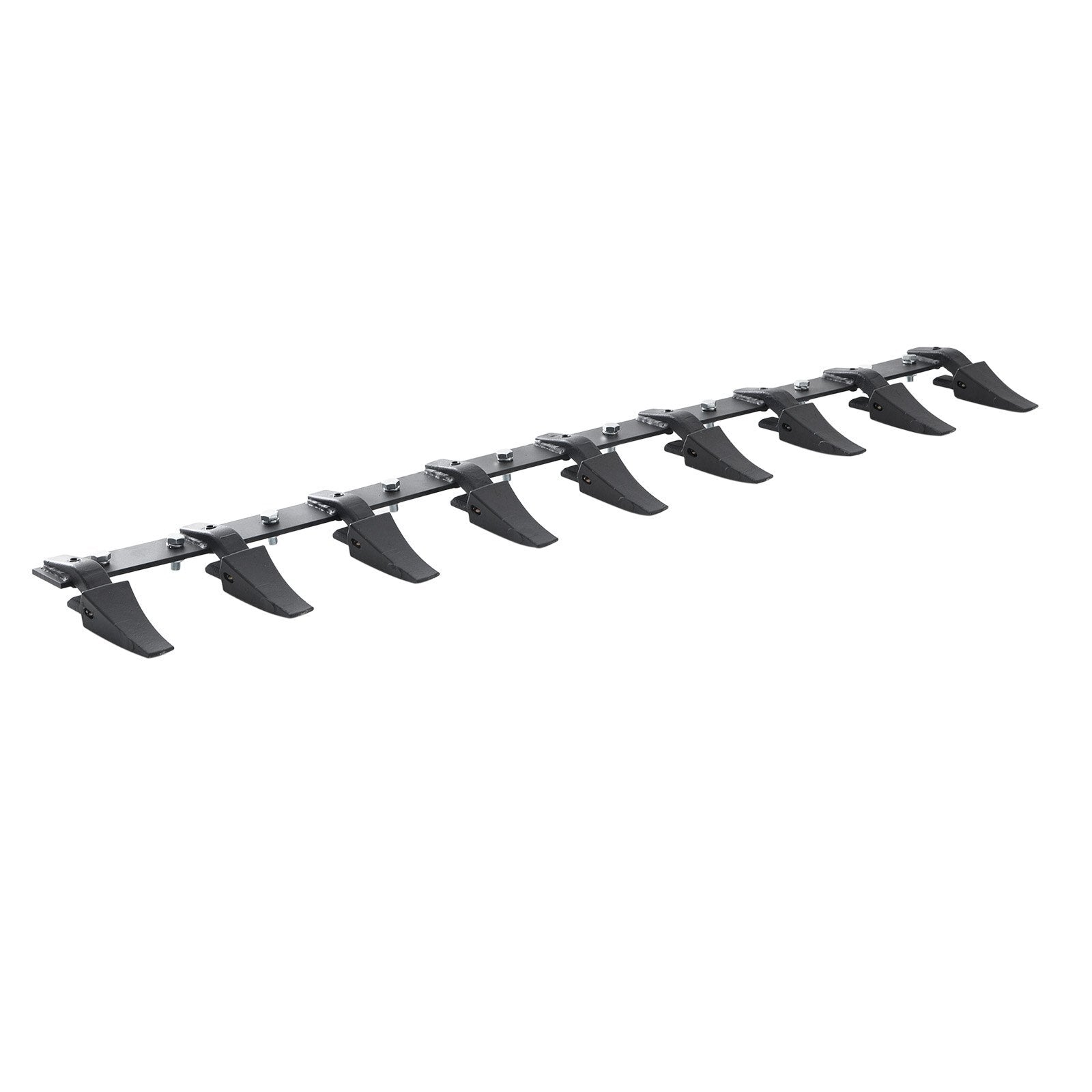 Bucket Tooth Bar, 72'', Heavy Duty Tractor Bucket 9 Teeth Bar for Loader Tractor Skidsteer, 4560 lbs Load-Bearing Capacity Bolt On Design, for Efficient Soil Excavation and Bucket Protection