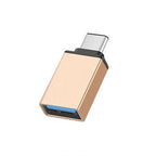 USB-C Type C 3.1 Male to USB 3.0 Type A Female Adapter Sync Data Hub OTG  Gold