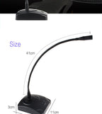 Professional Condenser Wired Gooseneck Microphone Desktop High Sensitivity Capacitor Mic black