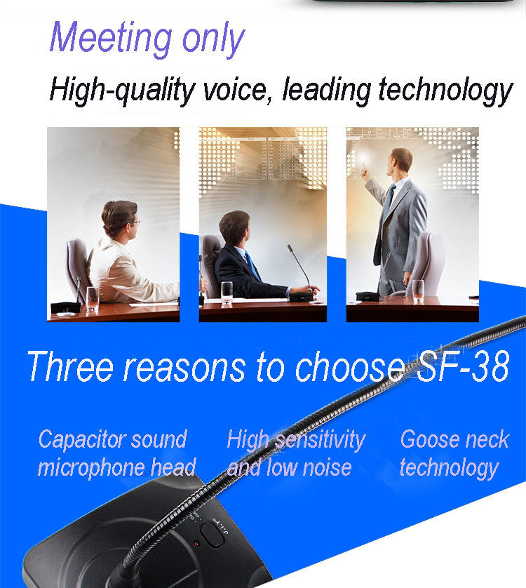 Professional Condenser Wired Gooseneck Microphone Desktop High Sensitivity Capacitor Mic black