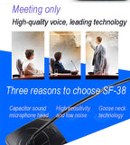 Professional Condenser Wired Gooseneck Microphone Desktop High Sensitivity Capacitor Mic black