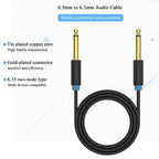 Vention Aux Guitar Cable 6.5 Jack Audio Cable 6.35mm Aux Cable for Stereo Guitar Mixer Amplifier Speaker  black
