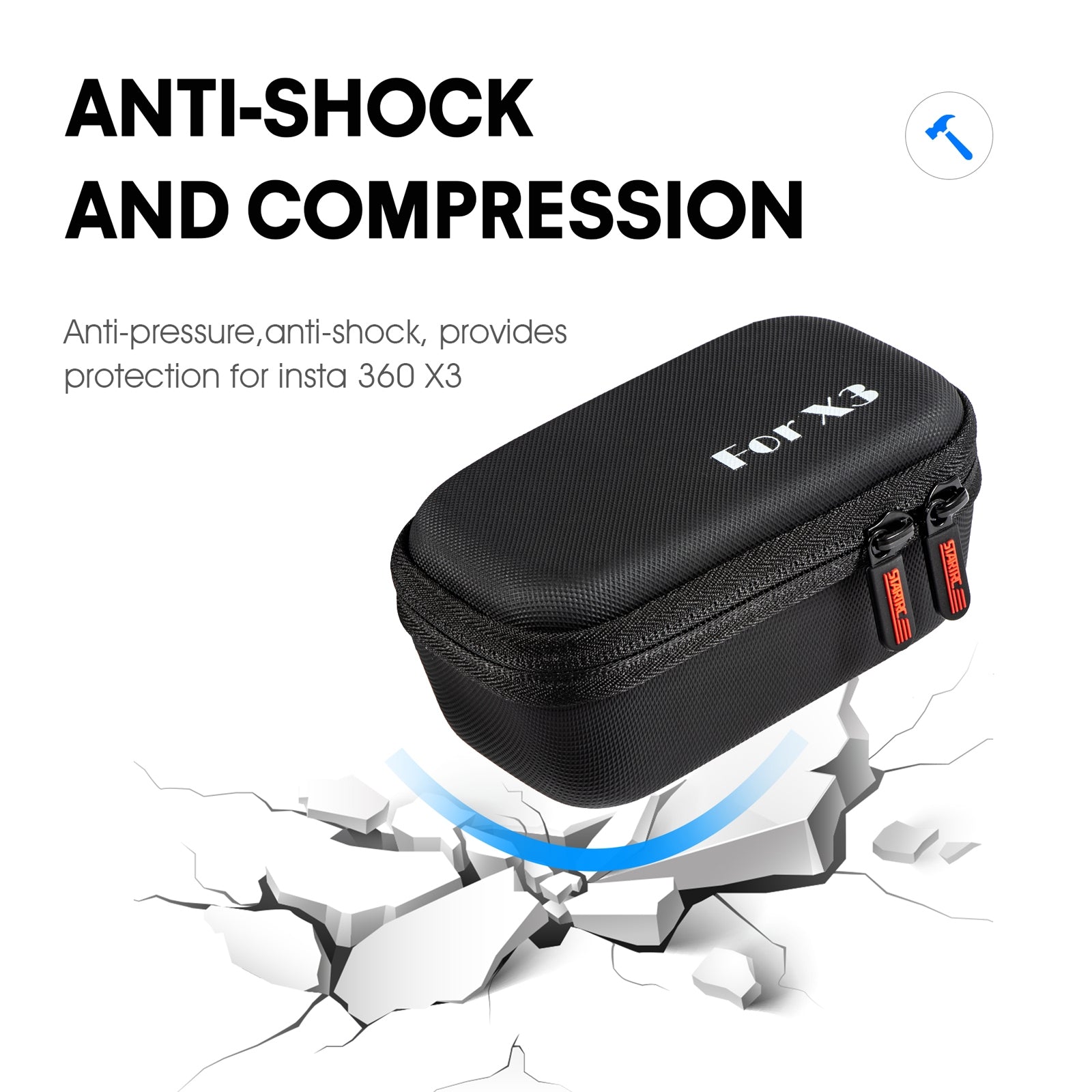 Camera Bag Portable Carrying Case Outdoor Storage Handbag Compatible For Insta360 One X3 Panoramic Camera black 1111347