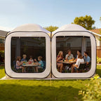 Screen House Tent, 12 x 6 ft, 2 in 1 Pop Up Screen Tent, Portable Screened in Canopy with Carry Bag, Netting Sides, Ground Stakes, for Garden, Patio, Backyard, and Outdoor Activities, Beige