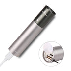 3 Modes Adjustable LED T6 USB Rechargeable Flashlight for Outdoor black_Model 1463-T6