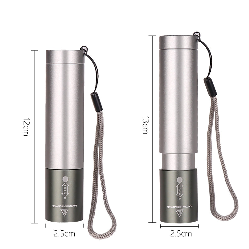 3 Modes Adjustable LED T6 USB Rechargeable Flashlight for Outdoor black_Model 1463-T6