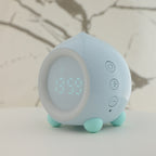 Portable Digital Alarm Clock with Led Light USB Charging Kids Bluetooth Speaker Snooze Clock blue_Bluetooth
