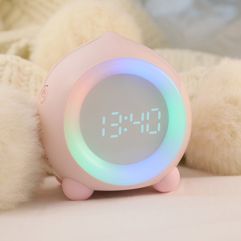 Portable Digital Alarm Clock with Led Light USB Charging Kids Bluetooth Speaker Snooze Clock blue_Bluetooth