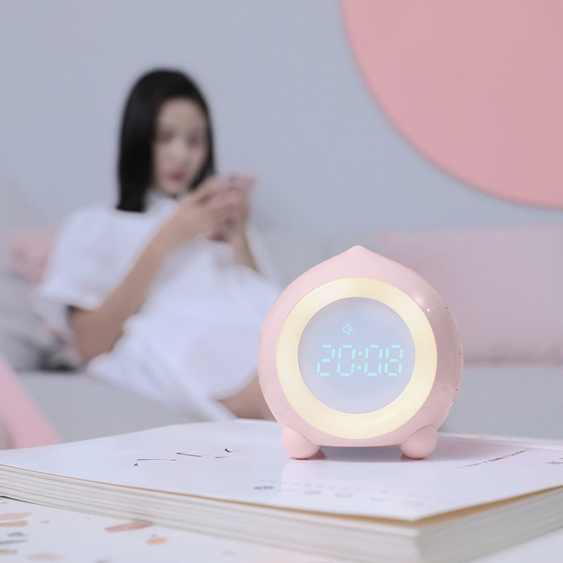 Portable Digital Alarm Clock with Led Light USB Charging Kids Bluetooth Speaker Snooze Clock blue_Bluetooth