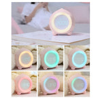 Portable Digital Alarm Clock with Led Light USB Charging Kids Bluetooth Speaker Snooze Clock blue_Bluetooth
