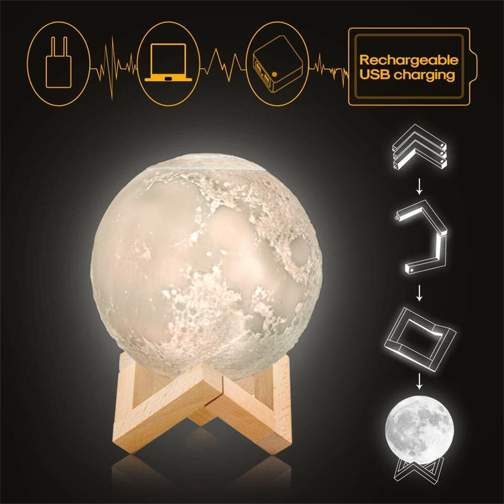 880ml Mist Maker Usb Light Aromatherapy Diffuser 3d Moon Lamp Aroma Humidifier for Living Room Bedroom Office