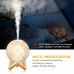 880ml Mist Maker Usb Light Aromatherapy Diffuser 3d Moon Lamp Aroma Humidifier for Living Room Bedroom Office