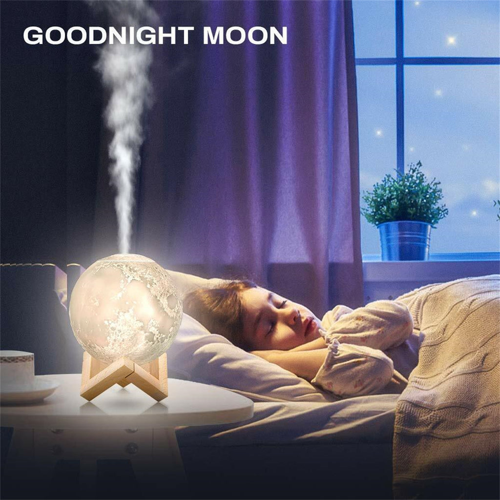 880ml Mist Maker Usb Light Aromatherapy Diffuser 3d Moon Lamp Aroma Humidifier for Living Room Bedroom Office