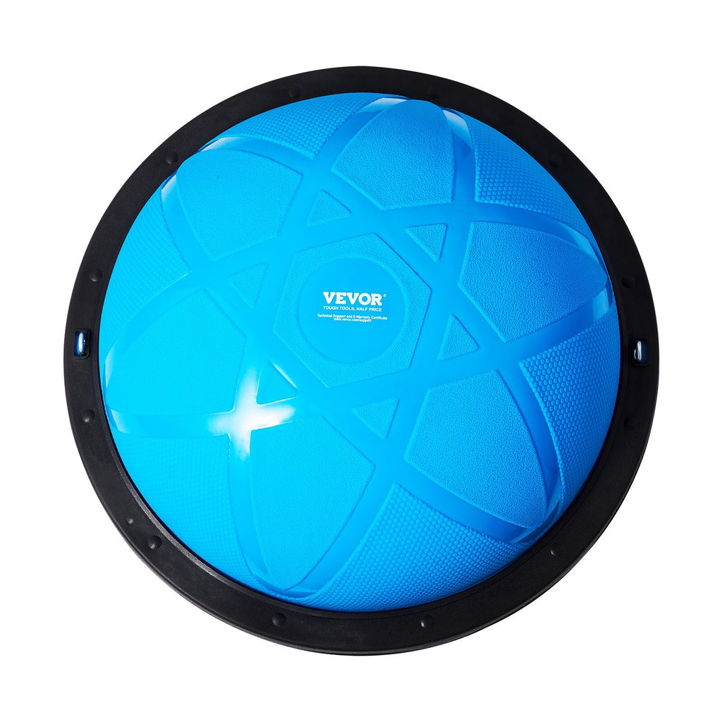 Half Exercise Ball Trainer, 23 inch Balance Ball Trainer, 660 lbs Capacity Stability Ball, Yoga Ball with Resistance Bands and Pump, Strength Fitness Ball for Home Gym, Full Body Workouts, Blue