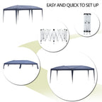 US Outdoor Folding Tent Adjustable Height Camping Waterproof Sun Shelter Tent 3 x 6m Blue