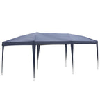 US Outdoor Folding Tent Adjustable Height Camping Waterproof Sun Shelter Tent 3 x 6m Blue