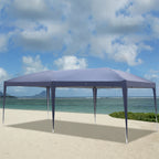 US Outdoor Folding Tent Adjustable Height Camping Waterproof Sun Shelter Tent 3 x 6m Blue