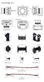 Foxeer Falkor 1200TVL Mini/Full Size Camera 16:9/4:3 PAL/NTSC Switchable GWDR Red 1.8MM