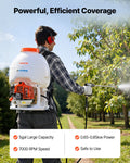 Gas Powered Backpack Sprayer, 26.5CC 0.9HP Engine, Garden Sprayer with 5 Gallon Tank, Large Area Coverage, Lawn Spraying Machine with 24 in Wand & Nozzles for Efficient Gardening & Farming