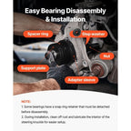 Master Wheel Hub & Bearing Remover & Installer Kit, Fits Most Front-Wheel Drive Vehicles, Front Wheel Bearing Removal Tool, Wheel Bearing Installer Kit, Easy Bearing Swaps with No Press Required