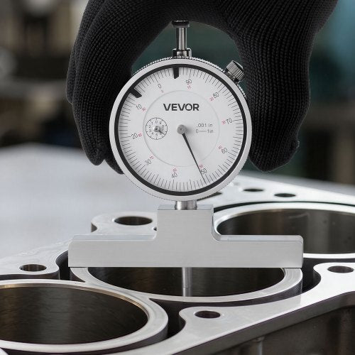 Depth Gauge, Depth Micrometer 0-22 inch Measuring Range, 0.001" Resolution, with 4 Anvils & 6 Standard Rods, Precision Easy to Read Mechanical Tool for Measuring Groove, Step, Hole