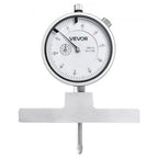 Depth Gauge, Depth Micrometer 0-22 inch Measuring Range, 0.001" Resolution, with 4 Anvils & 6 Standard Rods, Precision Easy to Read Mechanical Tool for Measuring Groove, Step, Hole