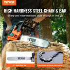 Gas Chainsaw, 58CC 20" 3.22HP, Gasoline Powered Chain Saw, Handheld Cordless Petrol Chainsaws for Tree Wood Branch Cutting, Tree Trimming, Land Clearing, Farm Garden Ranch Forest Cutting Use