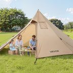 Hot Tent for 2 Persons, Portable Winter Tipi Tent with Stove Jack, Waterproof Camping Tents,  Lightweight 4 Season Shelter Tents for Hiking Fishing Backpacking, S Size