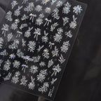 5D Metal Fish Nail Art Stickers Tiny Ocean Shoal of Fish Foil Waves Summer Beach Self Adhesive Decoration Manicure Decal DIY