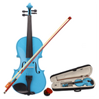 4/4 Acoustic Violin   Case   Bow   Rosin Sky Blue