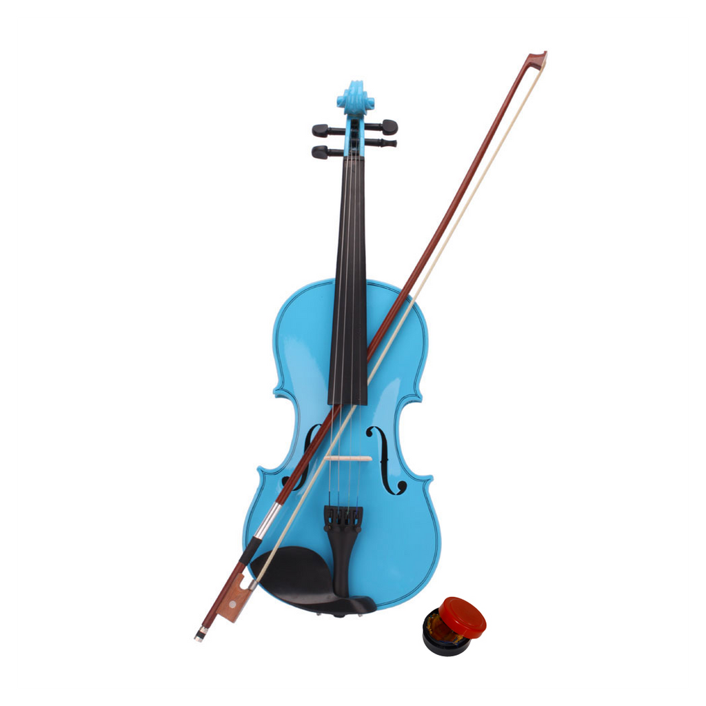 4/4 Acoustic Violin   Case   Bow   Rosin Sky Blue