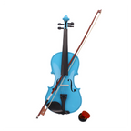 4/4 Acoustic Violin   Case   Bow   Rosin Sky Blue