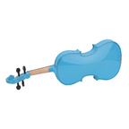 4/4 Acoustic Violin   Case   Bow   Rosin Sky Blue