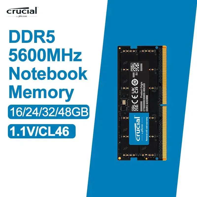 Color: Blue, Ships From: CHINA - New RAM 16GB 24GB 32GB 48GB DDR5 5600MHz PC5-44800 Laptop Memory, non-ECC SODIMM