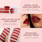 CmaaDu 1 Pcs Matte Lip Gloss Liquid Lipstick- Lip Stains with Long-Lasting Waterproof,  Adult Age Range, Red Tones Easy to Color