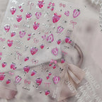 5D Metal Fish Nail Art Stickers Tiny Ocean Shoal of Fish Foil Waves Summer Beach Self Adhesive Decoration Manicure Decal DIY