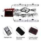 Emitting Color: Green - 4 In 1 Red Blue Emergency Strobe Lights Police Lights 12V With Wireless Remote Control Flash Grille Light for Cars Truck Van SUV