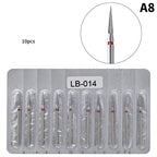 10Pcs Diamond Milling Cutter For Manicure Electric Nail Drill Bits Accessory Pedicure Machine Nail File Gel Remover Tool
