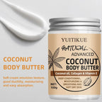 Advanced Coconut Body Butter 100g - Creamy Texture for Easy Absorption, Deeply Moisturizes & Smooths Dry Skin
