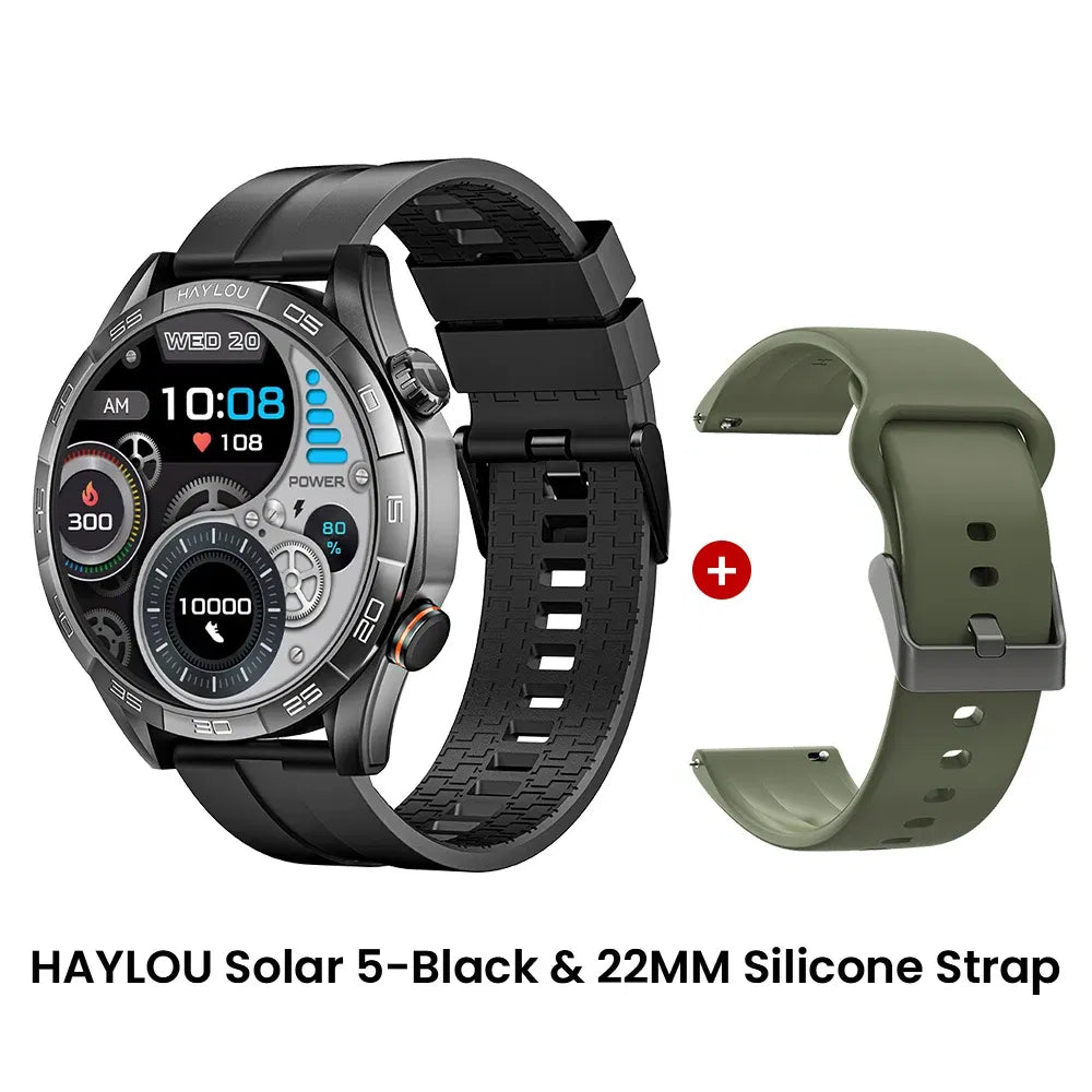 Color: Red, Ships From: CHINA - New! HAYLOU Solar 5 Voice Calling Smartwatch 1.58'' AMOLED Display 60Hz Smart Watch 24H Health Monitoring Sports Smartwatch for
