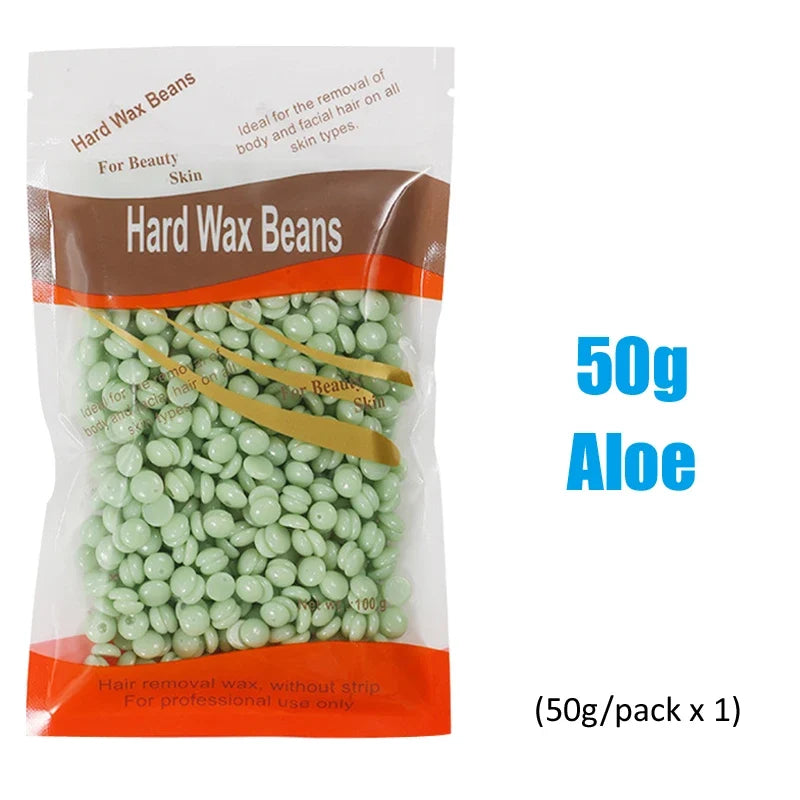 500g Wax Beans For Wax Heater Whole Body Hot Film Depilatory Wax For Wax Heater Kit Waxing Wax Beans For Hair Removal Wax Pot