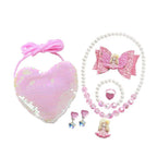 Color: Light Purple - Baby Girls Accessories Princess Peach Accessory Children Pink Headband Crown Wig Necklace Party Aurora Cosplay Dress Up Outfits
