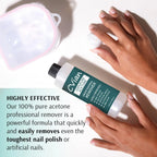 Containing 100% Acetone Nail Polish Remover, Quick Acting Formula Is Suitable for Gel, Dipping Powder and Acrylic Nail, Salon