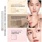Judydoll Highlighter & Contour Palette, Matte & Shimmer, Sculpt & Define, Natural Finish, Nose & Jawline Contour, Beginner
